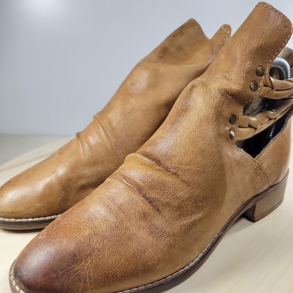 Free People Landslide Brown Leather Ankle Boots Booties Women's Size 8, EU 38 - Picture 14 of 15